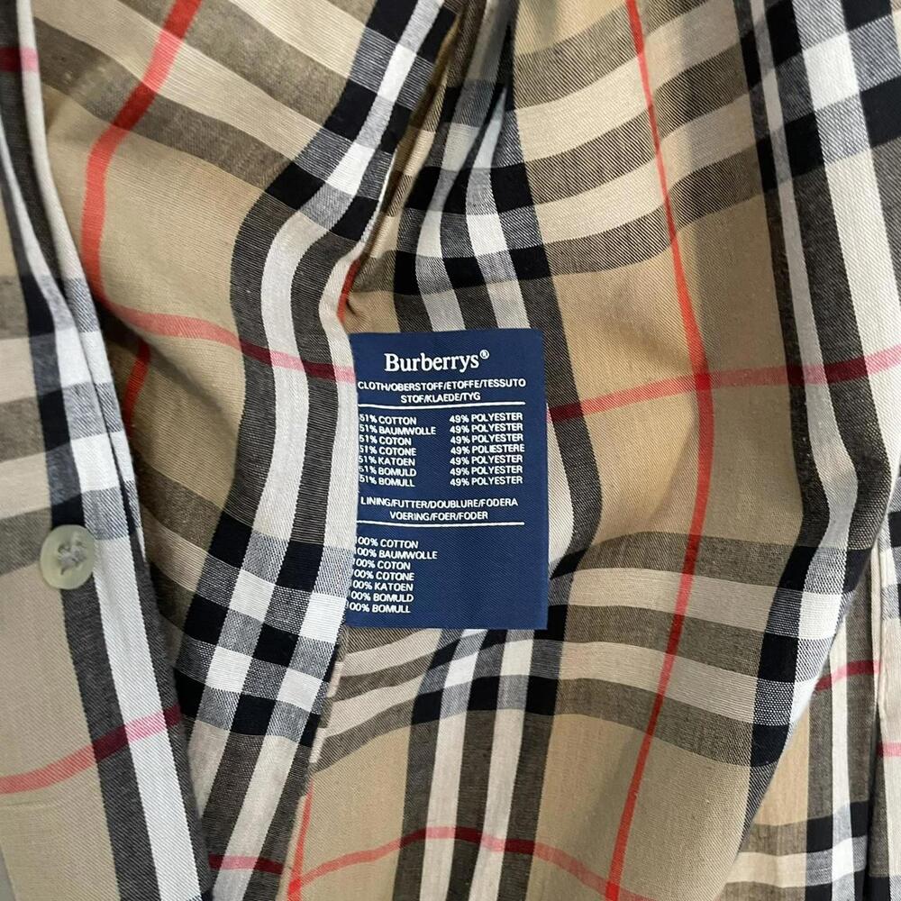 vintage 1980s Burberry trench coat nova check - Picture 8 of 8